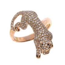 Real 1.28ct Natural Fancy Pink Diamonds Engagement Ring 18K Solid Gold 7G Cat - £3,802.16 GBP