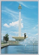 1960s Jakarta National Monument And Fountains Monas Vintage Postcard - £10.85 GBP