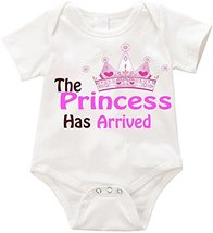 VRW The princess has arrived baby Onesie Romper Bodysuit (0-3 months, White) - £11.67 GBP