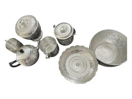 Diamond Brand Vintage Thai aluminum Set 7 Pieces As Shown Religious Bowls - $135.55 CAD