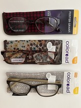 LOT OF 3 FOSTER GRANT  READING GLASSES +2.00 NEW WITH CASE - £13.12 GBP