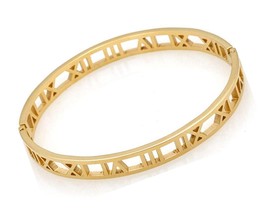 Roman numeral series hollow carved bracelet, Roman - $47.43