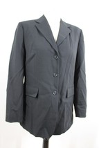 Talbots 6 Black Wool 3-Button Blazer Jacket Italian Fabric - £19.42 GBP
