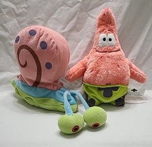 Universal Studios Nickelodeon Patrick And Gary 8&quot; Stuffed Plush Lot Of 2 - $28.59