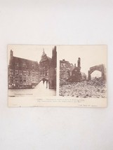 WWI Paris France The Conciergerie Before &amp; After Bombardment Postcard Unposted - £12.22 GBP