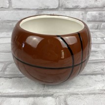 Burton &amp; Burton Glazed Basketball Planter Candy Bowl Mug Container Ceram... - £10.38 GBP