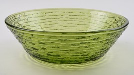 Anchor Hocking Glass Soreno Avocado Pattern Cereal Bowl Vintage Green Glassware - £4.34 GBP