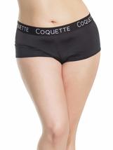 Coquette Womens Plus Size Low Rise Microfiber Booty Short Elastic Logo Boyshort  - £15.69 GBP