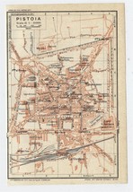 1927 Original Vintage City Map Of Pistoia / Tuscany / Italy - £17.13 GBP