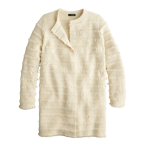 NWT J.Crew Juliette in Muslin Collarless Sweater-blazer with Fringe Stripe XS - £79.47 GBP