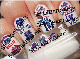 Buffalo Bills 18 Different Designs》Salon Quality Nail Art Decals New - $17.08