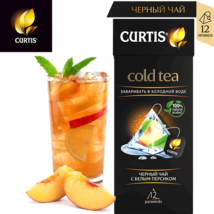 Curtis Natural Cold Tea WHITE PEACH 12 Pyramids Made in Russia - £5.46 GBP