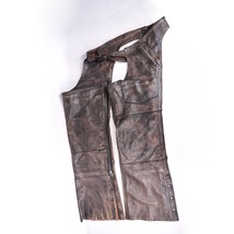 Milwaukee Leather Chaps Motorcycle Leggings Adjustable Belt Pants 3XL Br... - $135.58