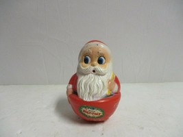 Vintage Christmas Santa Claus Musical Roly Poly toy 1970s original - £31.72 GBP