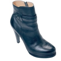 TALBOTS Women&#39;s Shoes Black Leather Heels Platform Ankle Boots Size 7B - $53.99
