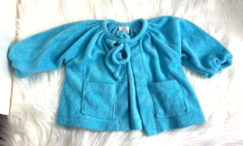 Vintage Carter Baby Sz 12 months Blue Terry Cloth Robe swim Cover Up - $15.83