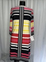 London Times Women&#39;s Dress Multi-Colored Striped Size 6 - £23.25 GBP