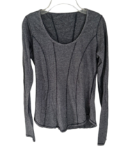 LULULEMON Athletic Top Long Sleeve Shirt Puff Sleeves Heather Gray Size 4 - $368.27 MXN