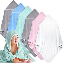 6 Pack Baby Bath Towel, Coral Fleece Soft Absorbent Hooded Towel For Newborns, T - £40.60 GBP