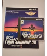 Microsoft Flight Simulator 98 PC CD-ROM Game &amp; Pilot&#39;s Handbook Tested - £17.18 GBP