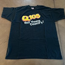 Q105 WRBQ FM Radio Single Stitch T Shirt Young Hot Country Size XL Tampa... - $22.45