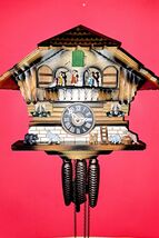Swiss Mountain Musical Chalet 1 Day Cuckoo Clock +New Parts - $216.81
