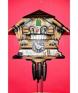 Swiss Mountain Musical Chalet 1 Day Cuckoo Clock +New Parts - $216.81