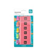 Pen Gear Eraser Kit 6 Large Pink And 5 Colored Pencil Caps NEW Smudge Pr... - £7.76 GBP