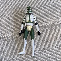Star Wars Clone Wars Clone Trooper Commander Gree Figure 3.75" With Helm... - $14.70