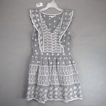 Willow &amp; Clay Embroidered Floral Eyelet Lace Striped Mini Dress Sz 10 Dr... - $35.00