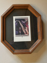 Vintage Paul Masson Summer Series &#39;85 Postcard In Oak Frame - $19.75