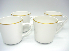 Vintage Set of 4 Tea/Coffee Cup Gold Edge (Rim) by CORNING  - £23.11 GBP