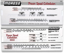 Moroso - 89650 Power-Speed Calculator - $30.99