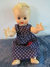 15" Doll Horsman Blond Sleepy Eyes Patched Jumper - $18.88