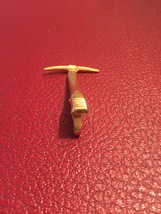 Vintage 60s gold plated Pick Axe tie clip (bar style) image 4