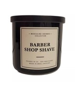 LEOBEN CO Barber Shop Shave 17 oz Soy Wax 2 Wick Candle Masculine Scent New - £27.20 GBP