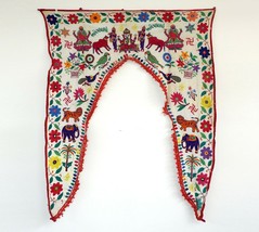 Vintage Welcome Gate Toran Door Valance Window Décor Tapestry Wall Hanging DV16 - £43.89 GBP