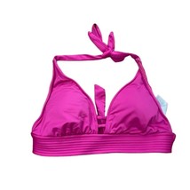 Kona Sol Pink Bikini Swimwear Top Womens Size Large Halter Tie Padded Beach - $11.00