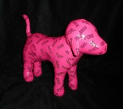 12" Big Victoria's Secret Pink Pleather Dog Store Display Stuffed Animal Plush - £37.21 GBP