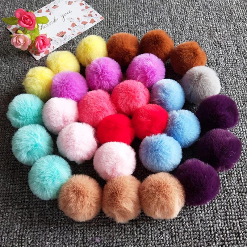 Sporting 5pc 4/5cm Pom-poms for Hats Fluffy Plush Balls Hairball Decorative Faux - £23.81 GBP