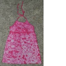 Girls Shirt Halter Cami Babydoll SO Smocked Tie Dye Pink Top-sz 14 - £6.20 GBP
