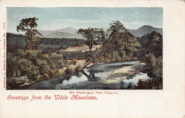 Mt Washington From FABYAN&#39;S-GREETINGS From White MOUNTAINS~1900s Postcard - £7.98 GBP