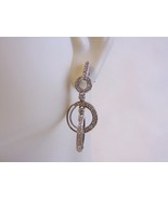 Pair of Vintage Estate Sterling Silver Earrings w/ CZ Stones 3.6g #E4030 - €17,11 EUR