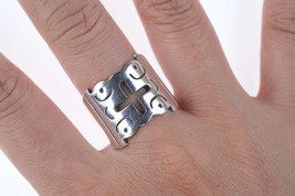 sz8 Retro Mexican sterling cross ring - $34.65