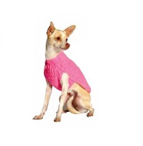 PINK Cable Knit Dog Sweater Chilly Dog Hand Knit Wool  XXS-XXXL Pet Pupp... - £24.22 GBP+