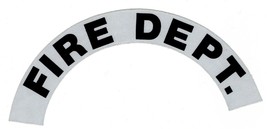 Fire Dept. - Highly Reflective Fire Helmet Crescent Decals - A Pair - £3.70 GBP