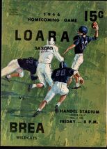 1966 HOMECOMING GAME * LOARA Saxons vs BREA Wildcats * FOOTBALL program ... - $13.81