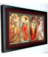 RARE Mucha Seasons Framed Print  28x18 Inches - $132.02 CAD