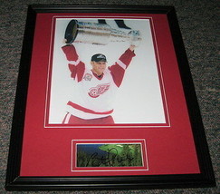 Brett Hull Signed Framed 11x14 Photo Display Red Wings Stanley Cup - £51.43 GBP