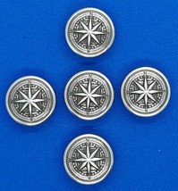 Nautical Compass Small Concho / Conchos With Rivetbacks Approx. 5/8&quot; Fiv... - £6.22 GBP